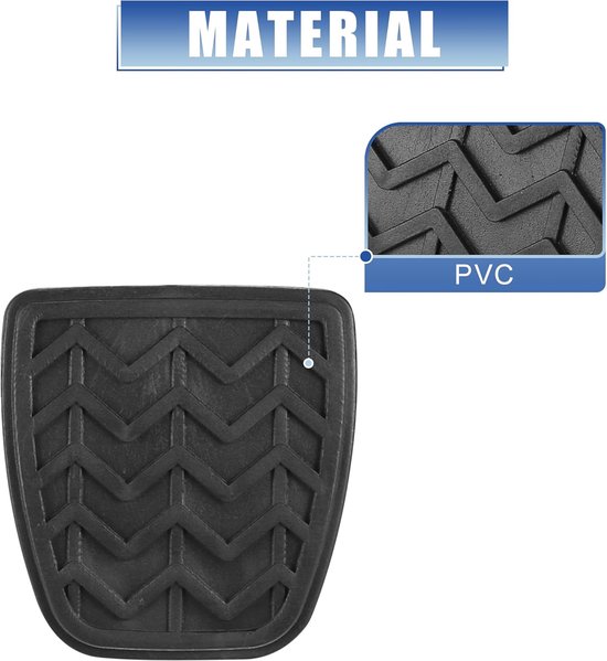 Pedaalhoezen Set - Rem en Gas - Auto Interieur - Duurzaam Rubber - Standaard Maat - Zwart — afbeelding 5