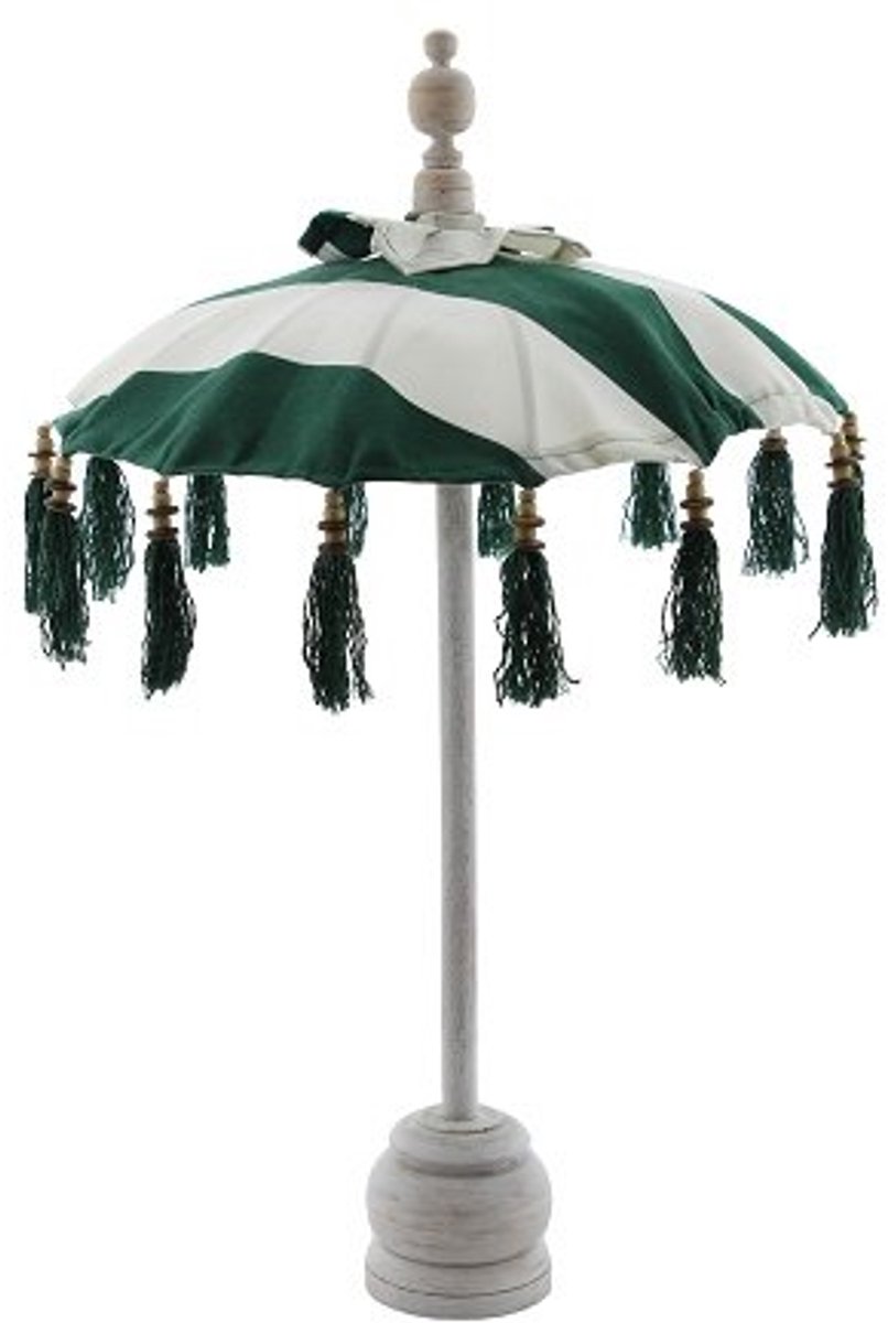 Parasol Bali Mini Wit/Groen - Ø50cm