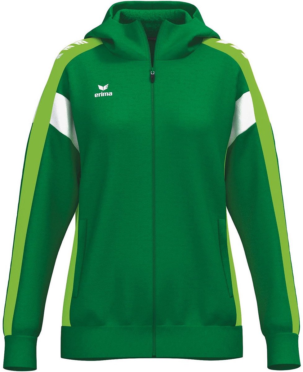Erima Celebrate 125 Trainingsjack Met Capuchon Dames - Smaragd / Green Gecko | Maat: 42
