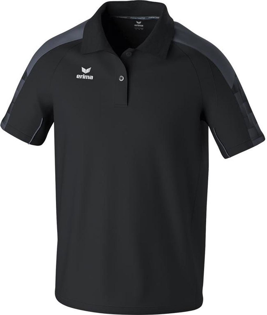 Erima Evo Star Polo Heren - Zwart / Grijs | Maat: XL