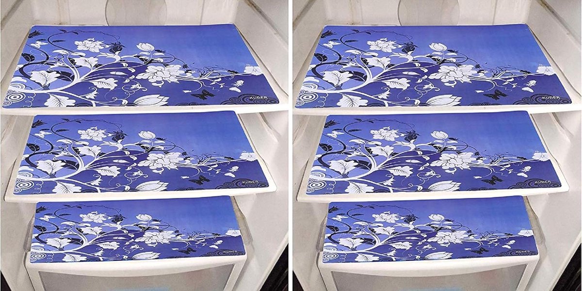 Koelkast Lade Matten - Keuken Lades Bekleding - Voedsel Bescherming - Multifunctioneel Gebruik - 46 x 31 cm - Blauw