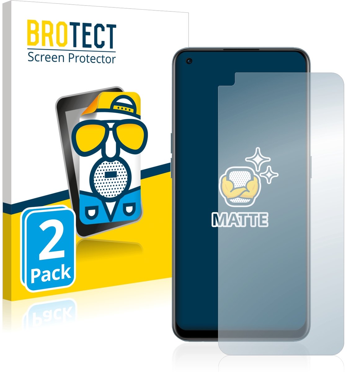 BROTECT - Screenprotector voor OnePlus Nord CE 2 5G - Folie Beschermfolie matte 2 Stuks