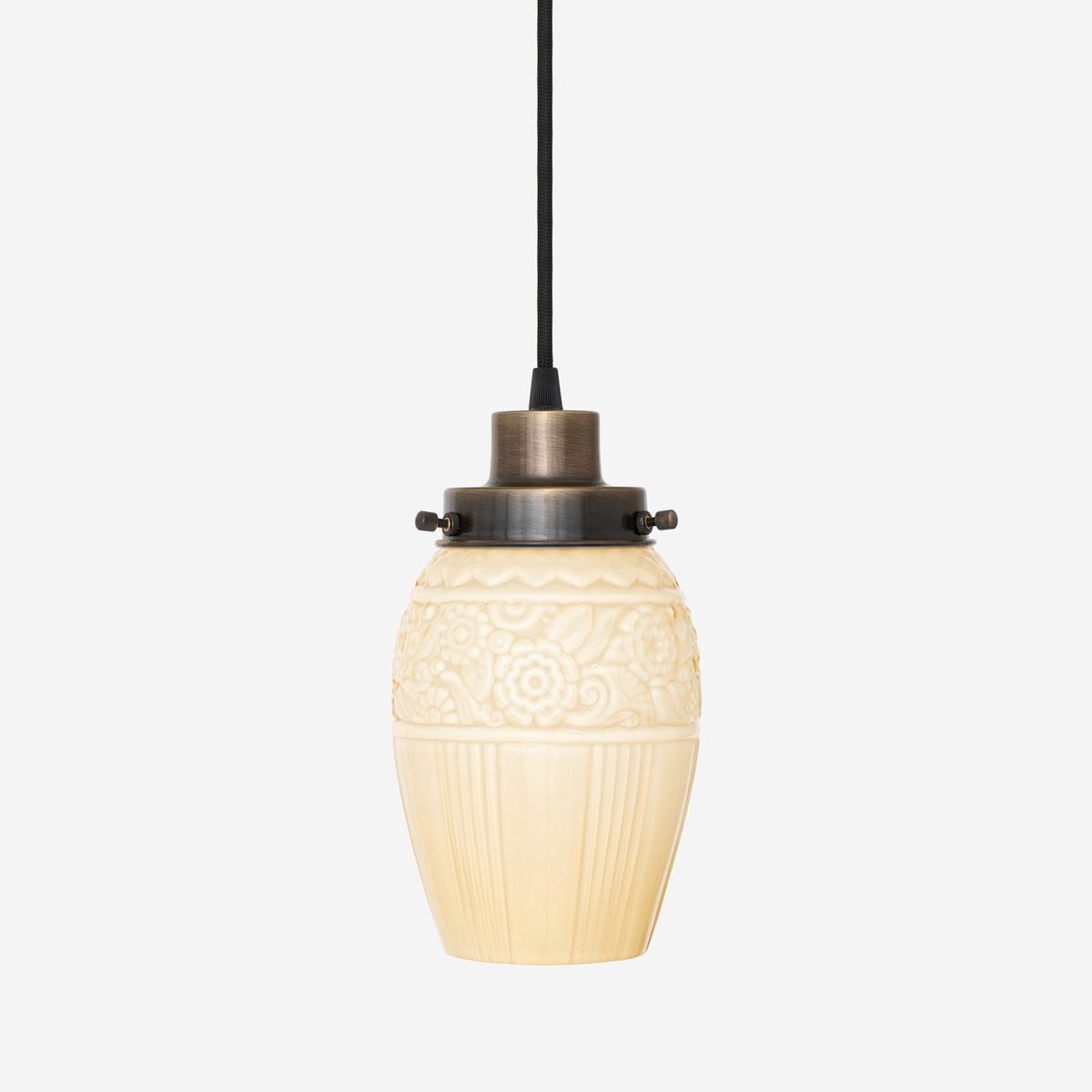 Coloured by Art Hanglamp aan snoer Flower Yard Sunny 20's Brons - Art Deco Trade Zachtgeel