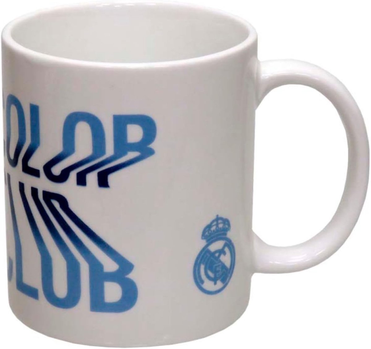 Keramische mok - Koffiebeker thee - Warme dranken - Magnetronbestendig - 12 x 9.5 cm - Wit blauw