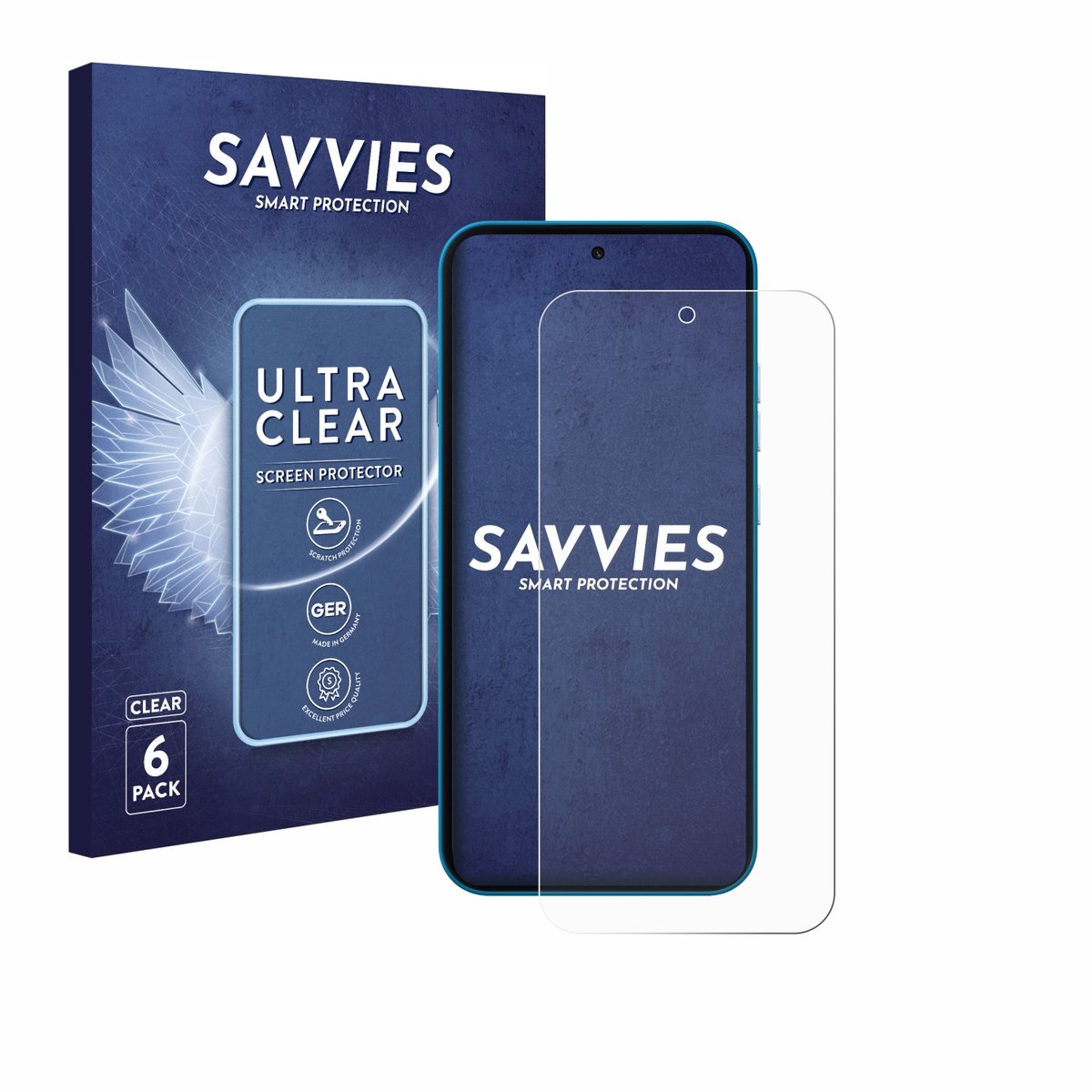 Savvies - Screenprotector voor Nothing Phone (4a) - Folie Beschermfolie transparant 6 Stuks