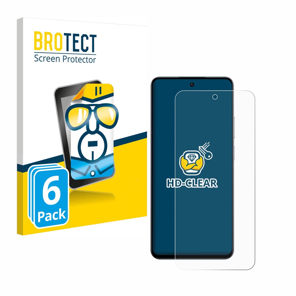 BROTECT - Screenprotector voor realme P3x - Folie Beschermfolie transparant 6 Stuks