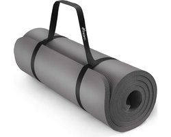 Fitnessmat Extra Dik Antislip – Yogamat & Pilatesmat van NBR Schuim – Comfortabele Gymnastiekmat met Draagriem – Lichtgewicht Trainingsmat