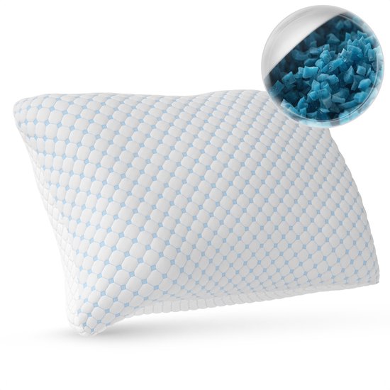 Sleeptime® Hoofdkussen - Navulbaar Hoofdkussen - Geschikt voor alle slaapposities - Verkoelende Technologie - Vermindert Nekklachten - 50x70 cm