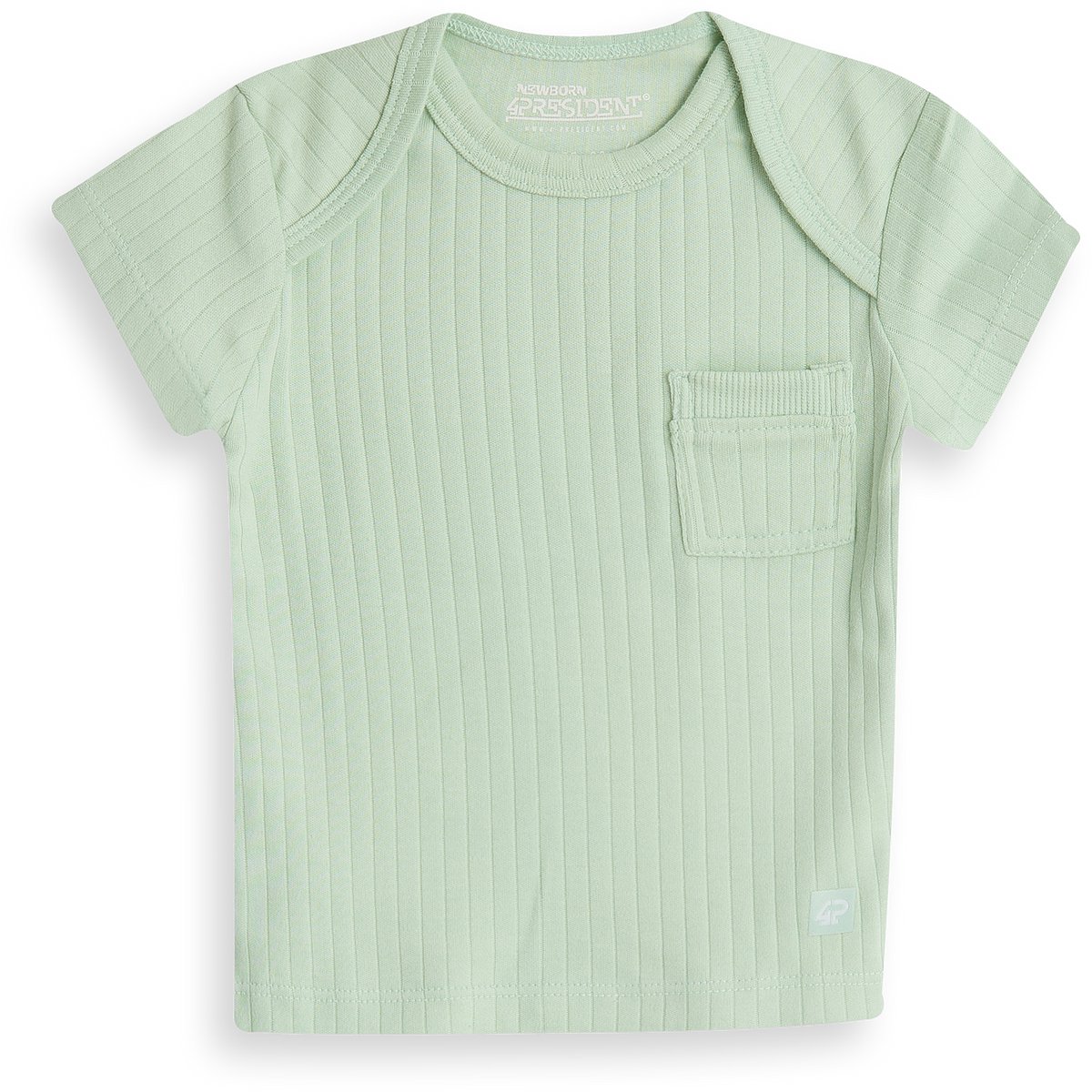 4PRESIDENT Newborn T-shirt - Silt green - Maat 80 - Baby T-shirts - Newborn kleding