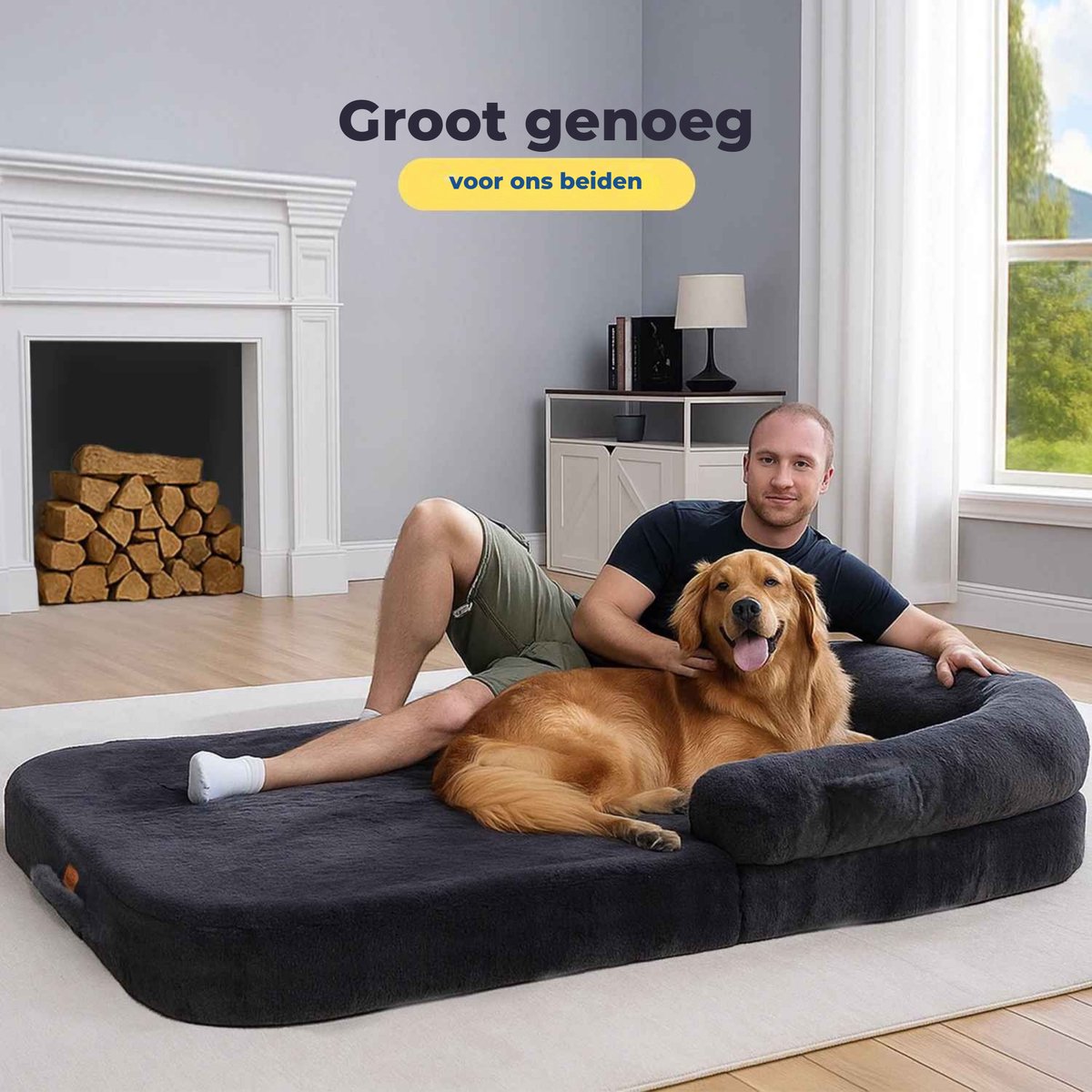 elevatecommerce Luxe Hondenbed XL voor Grote Honden thumbnail 3