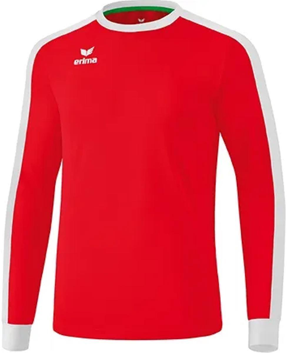 Erima Retro Star Voetbalshirt Lange Mouw Kinderen - Rood / Wit | Maat: 116