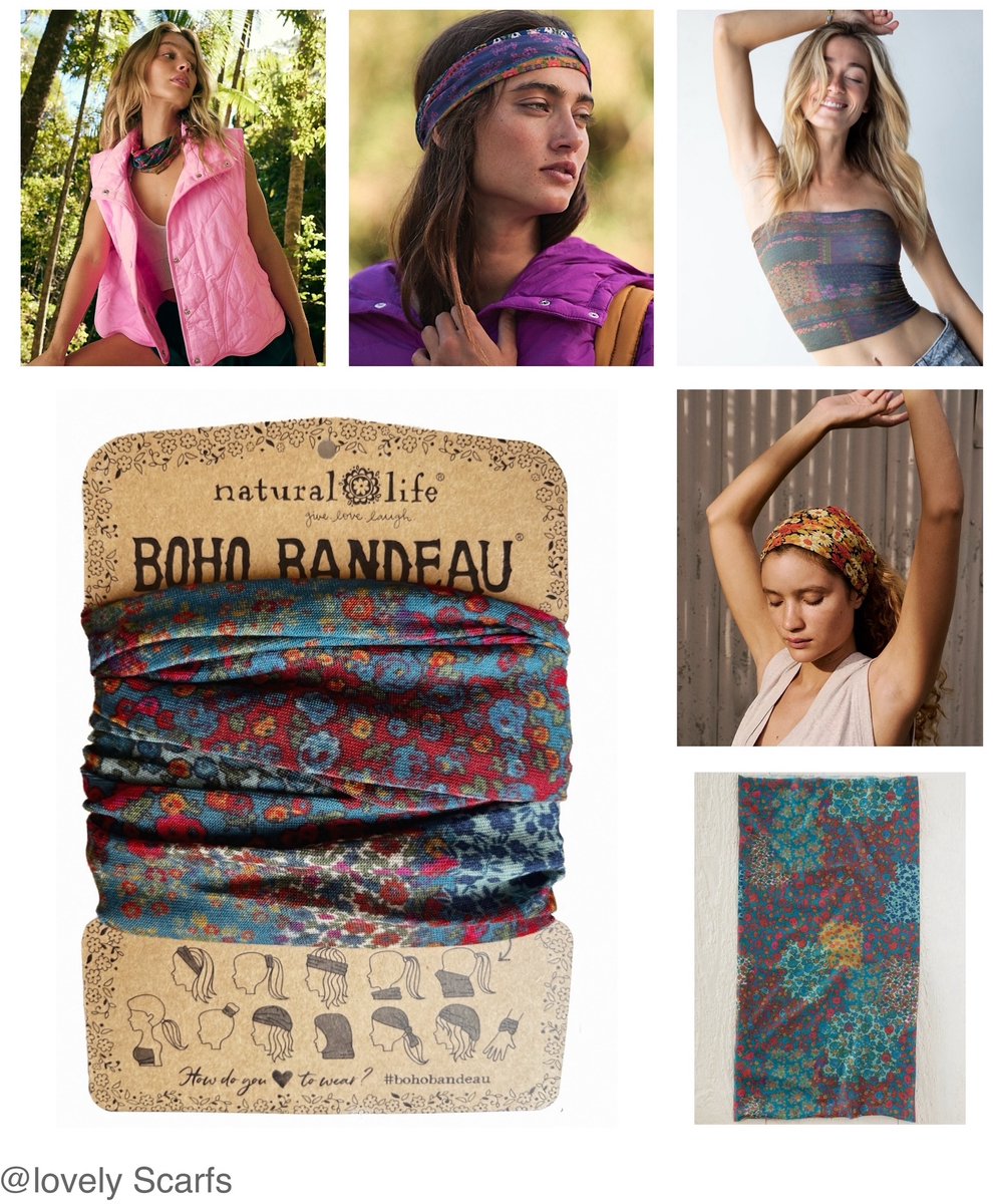 Brede Boho Bandeau haarshawl in blauw groen, Natural Life, haarband, brede hoofdband, sportband, rond sjaaltje, Lovely Scarfs shawl, petrol blauw, teal, rode bloemen, floral, zon bescherming, kaalheid