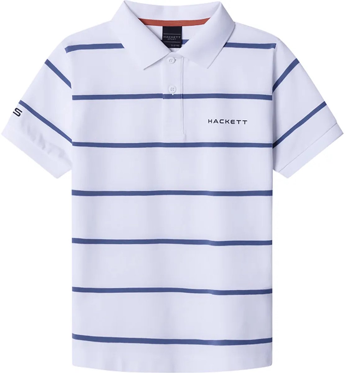 Hackett Stripe Korte Mouw Poloshirt Wit 5 Years Jongen