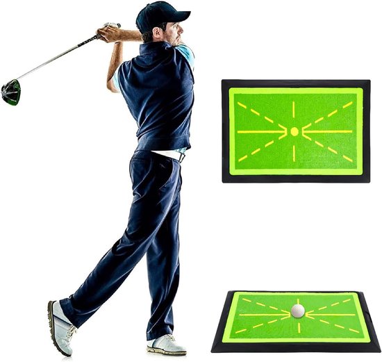 Golf Swingmat - Oefenmat Golf - Binnen Buiten Training - Antislip Rubber Basis - 44x31cm Opvouwbaar - Groen van GOLF — afbeelding 5