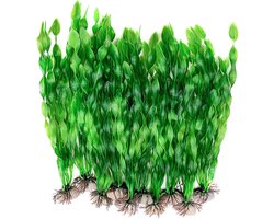 Aquarium Planten - Decoratie Planten - Aquarium Inrichting - Set van 10 Stuks - 30cm Hoog - Groen