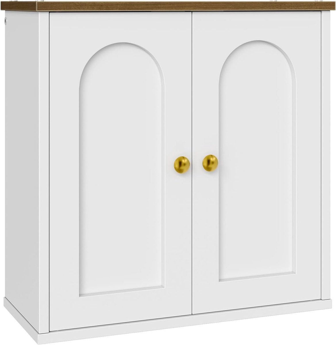 Badkamerkast - Muurkastje - Badkamer Opbergen - Compact Design - 40x18x40 cm - Wit
