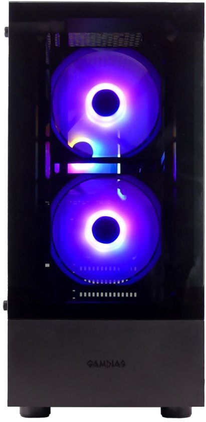 PC de jeu AMD Ryzen 7 5700X RGB haut de gamme - Radeon RX 6600 8 Go - 32 Go RAM - SSD NVMe 1 To - WIFI - WIN11 PRO - Gamdias Talos E3 Noir