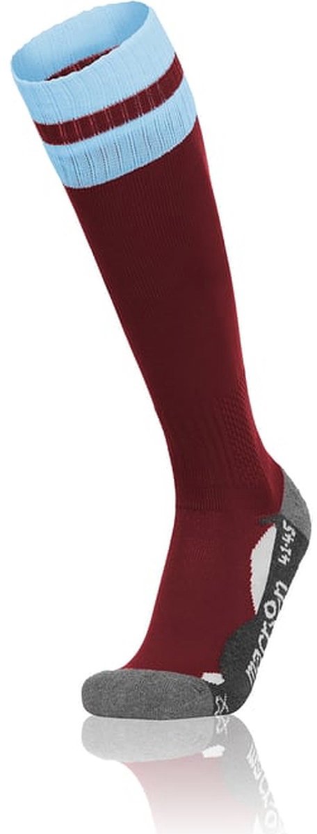 Macron Azlon Voetbalkousen - Bordeaux / Hemelsblauw | Maat: 43/46