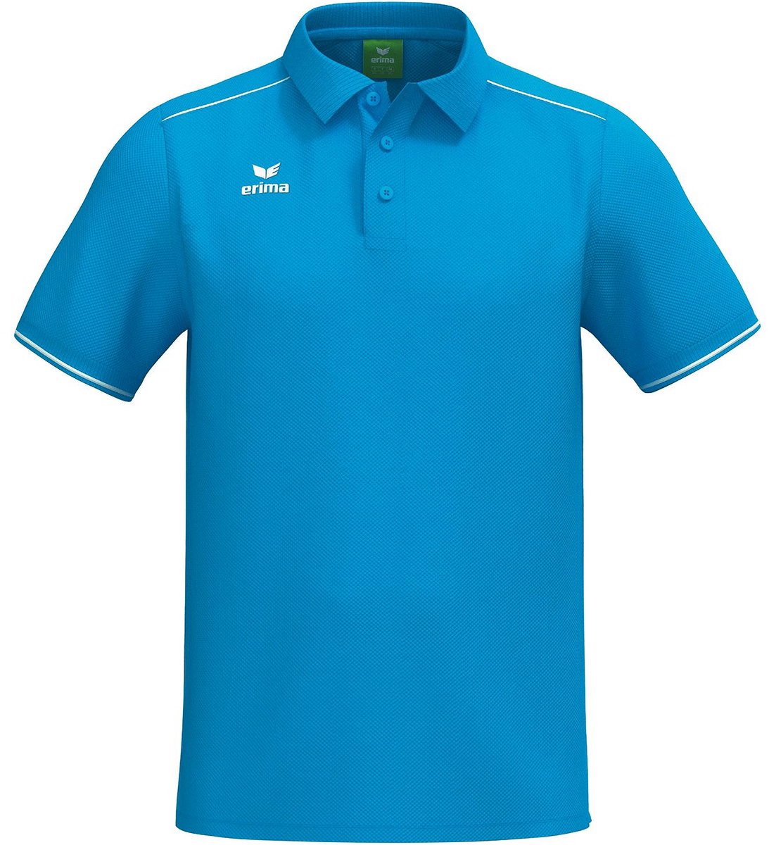 Erima Cmpt 3 Wings Polo Heren - Curaçao / Wit | Maat: M