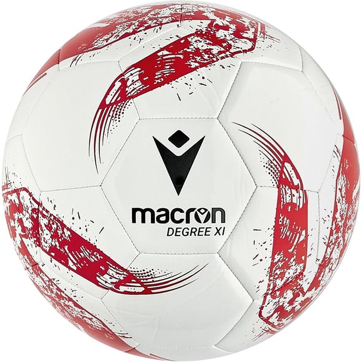Macron Degree XI (Size 5) Trainingsbal - Wit / Rood | Maat: 5