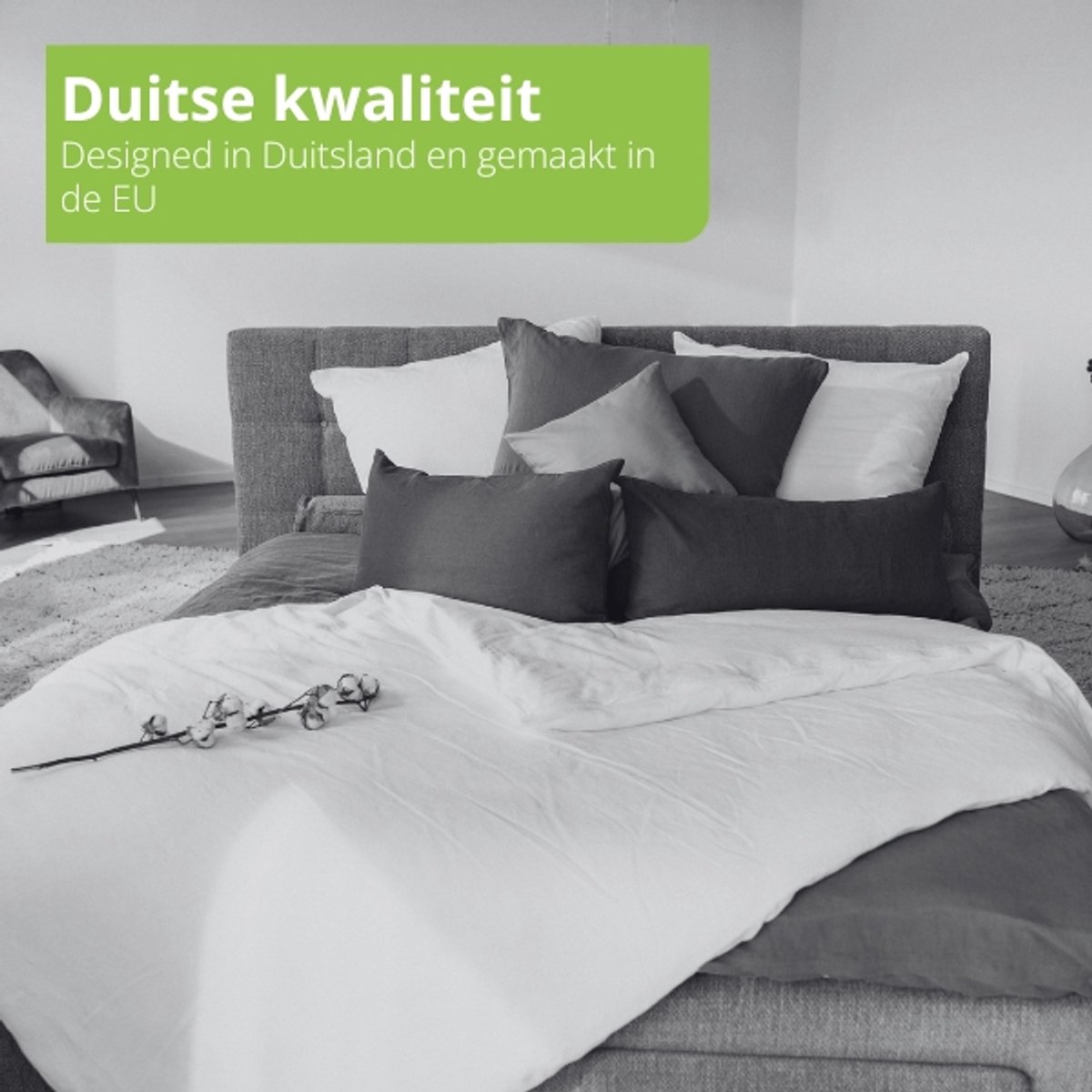 Bodyprotect Elite Line - matras 140x200 cm pocketvering 1000 - hoogte 25 cm - hardheid H3 - ergonomische pocketveringmatras, 7-zones matras en veringmatras - Made in EU - 140 x 200 x 25 cm - wit thumbnail 5