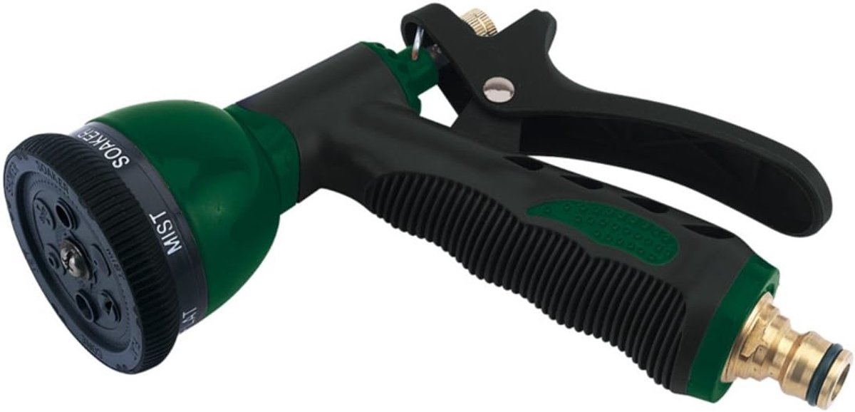 Verstelbare Tuinspuit - Handdouche Sproeier - Planten Water Geven - Zes Sproeistanden - Zwart