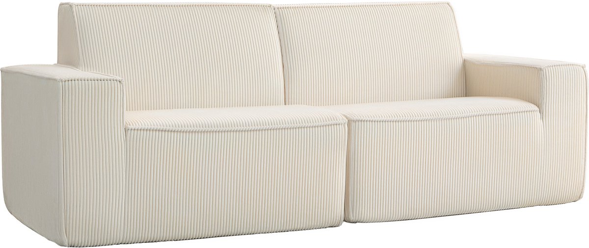 HOMCOM - 3-zitsbank - Polyester - 230x90x85cm - Beige