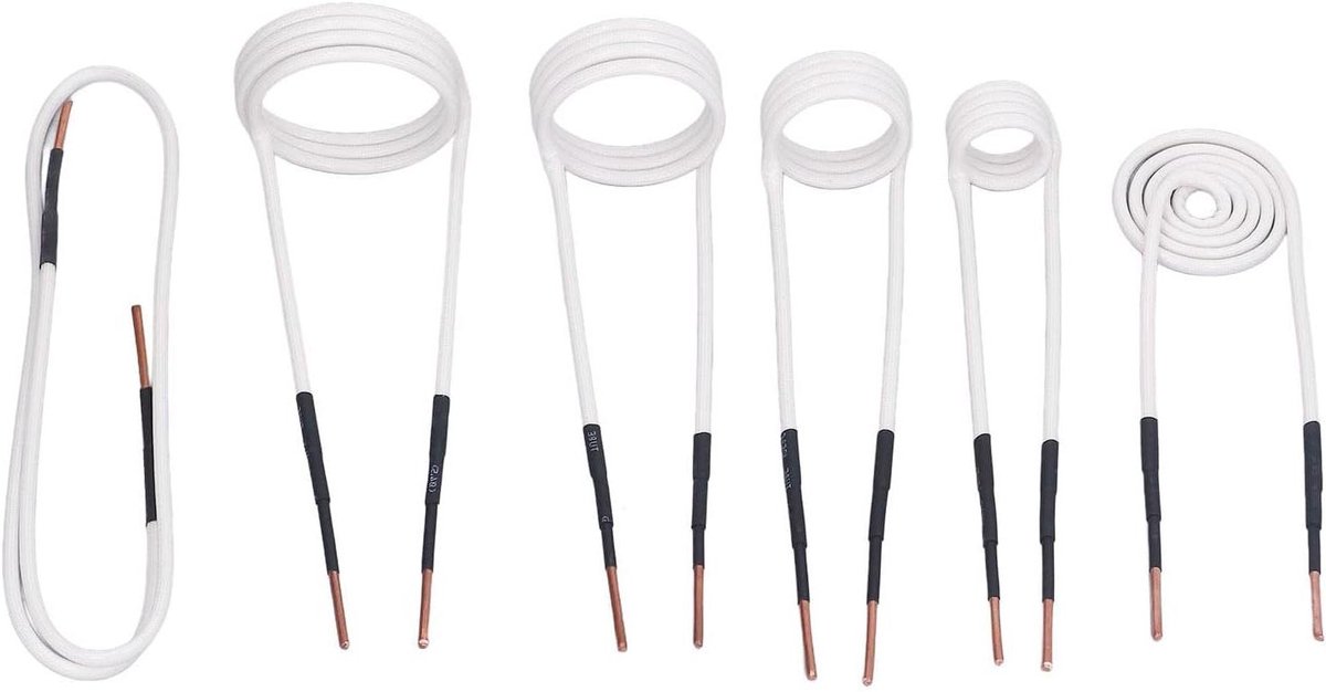 Verwarmingsspoelkit 6-delige set messing spoelen 20-50 mm - inductie, vormend, plat design