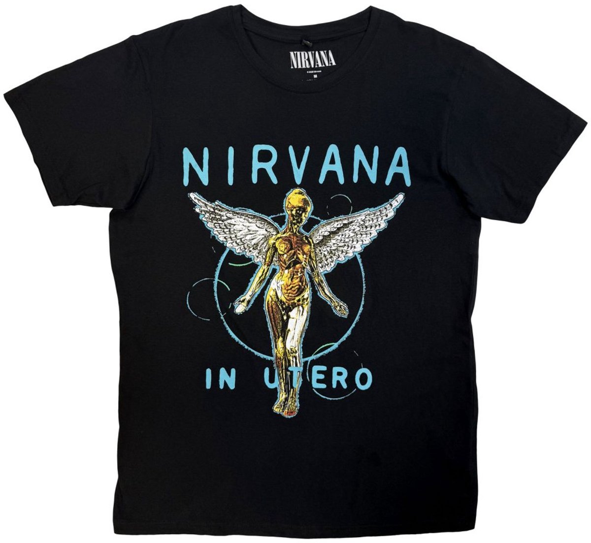 Nirvana - In Utero Neon Blue Heren Tshirt - 2XL - Zwart