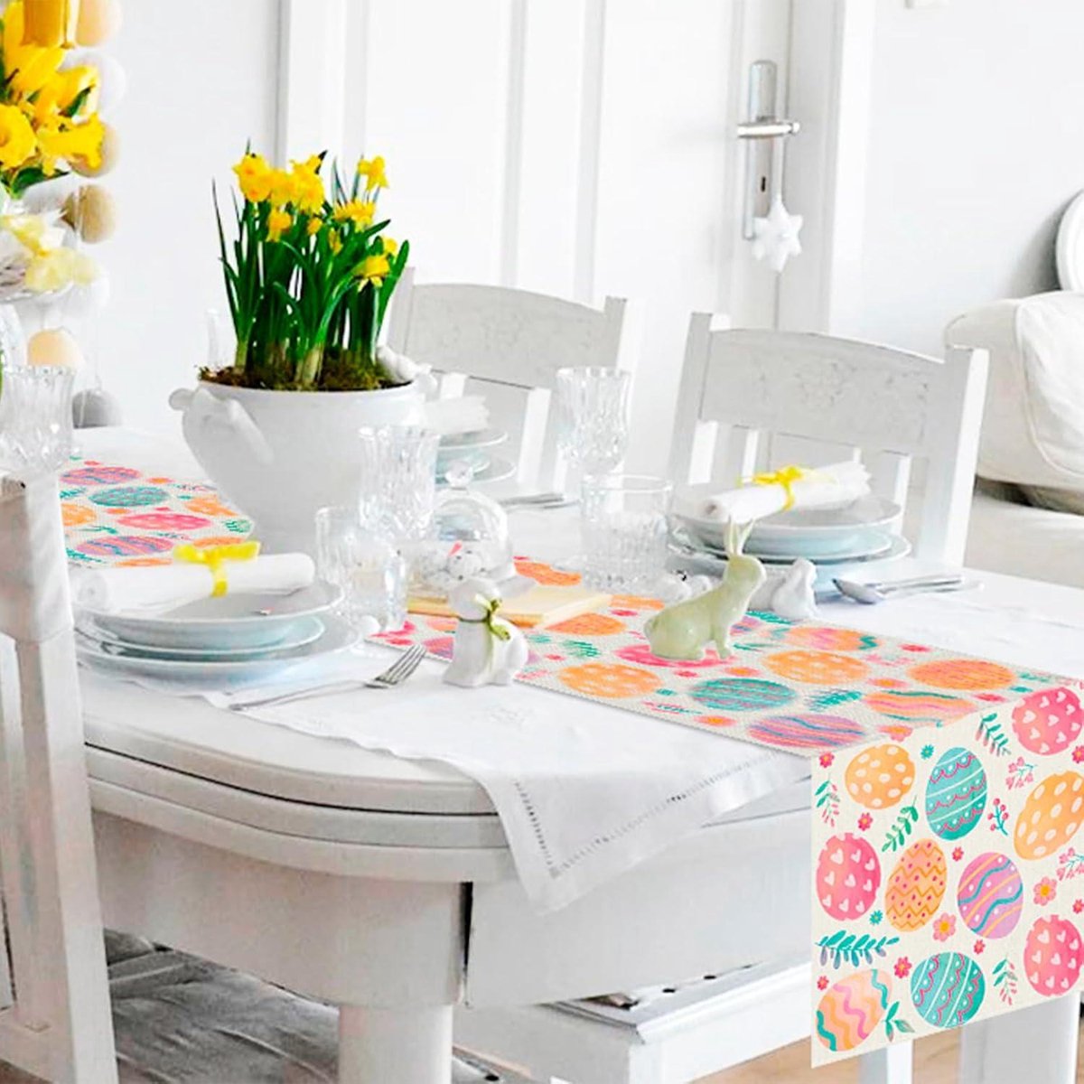 Tafelloper met Paasmotief in Lente Thema Decoratie, 183 x 33 cm