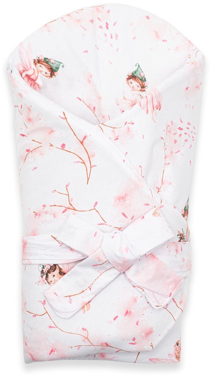NEW BABY - Wikkeldeken - babywikkeldoek roze 80x80 cm katoen - wikkeldoek - babydeken - beddengoed - wikkeldeken voor baby - babyaccessoires