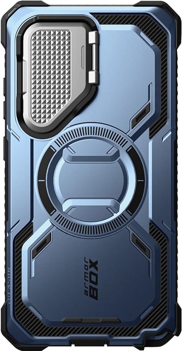 i-Blason, Integrale hoes Geschikt voor Samsung Galaxy S25 Ultra Schokbestendig MagSafe Compatibel, Blauw