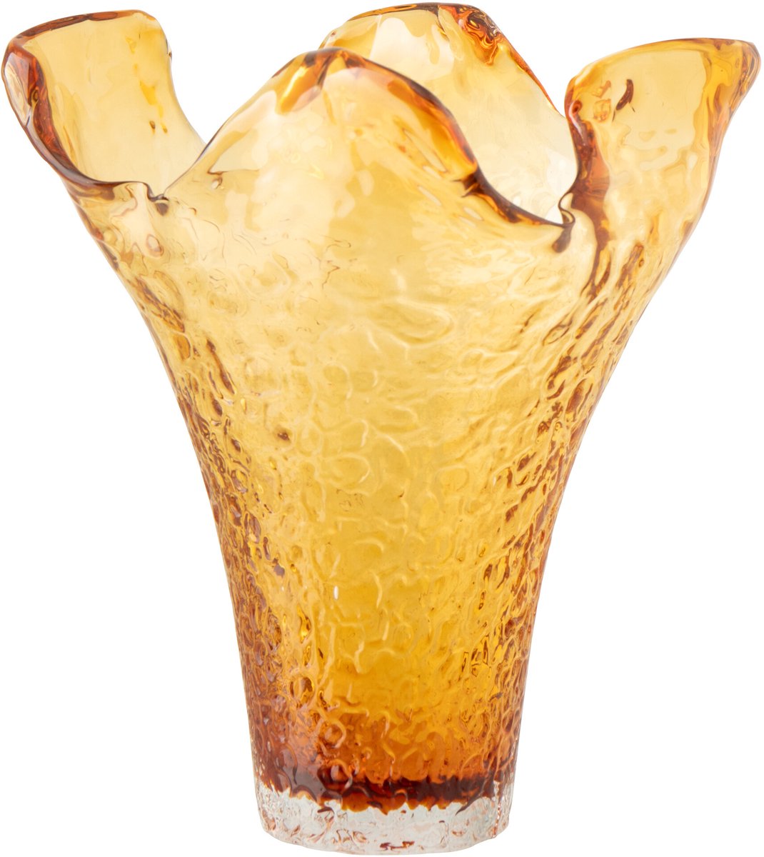 J-Line vaas Onregelmatig - glas - caramel - large Bruin