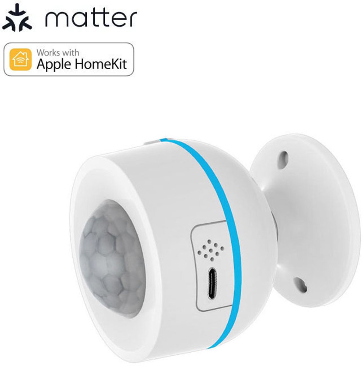 Matter over Thread PIR Bewegingssensor – Slimme Draadloze Motion Sensor – Werkt met Apple Home, Google Home & Alexa