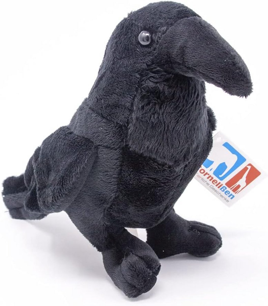Pluchen Raaf Knuffelbeest - Zachte Vogel Speelgoed 17 cm