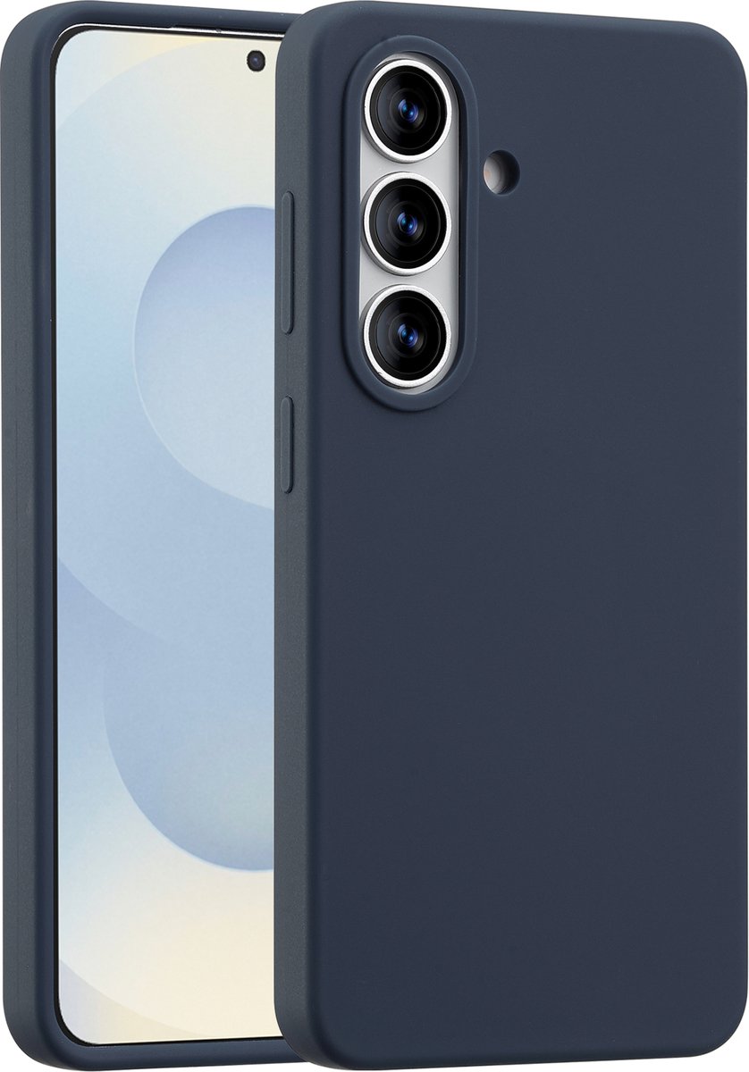 Accezz Hoesje - Geschikt voor Samsung Galaxy S26 - Liquid Silicone Backcover - Donkerblauw