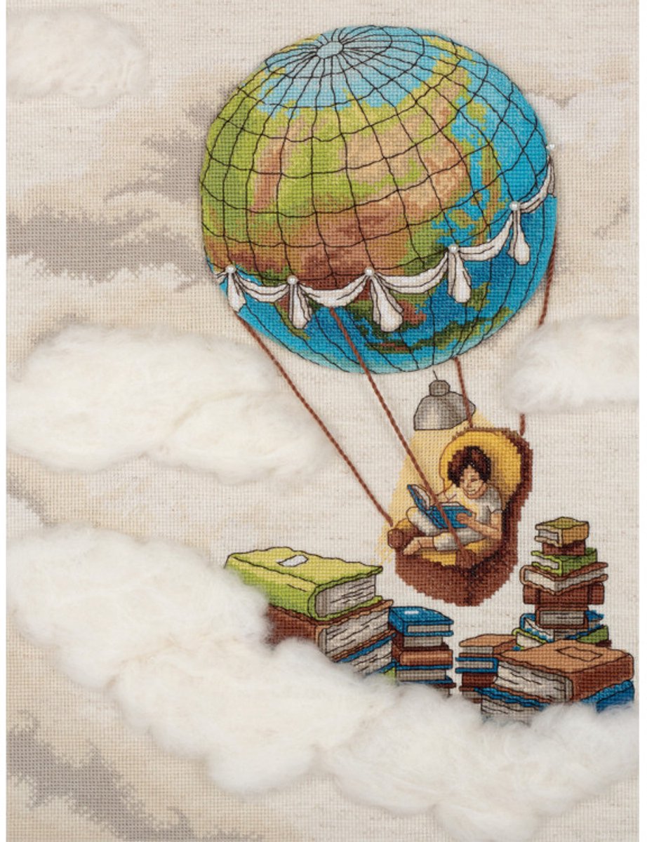 Borduurpakket - 7182 Travelling with Books - Reizen met boeken - PANNA