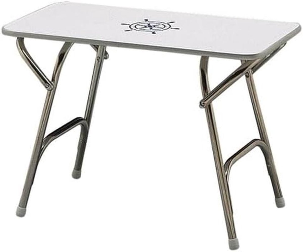 Kampeertafel - Opvouwbare tafel - Buiten eten - In hoogte verstelbaar - 75x120x72cm - Wit
