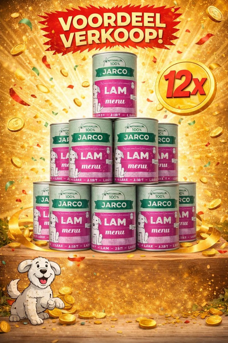 Jarco dog blik lam 12x 400gr Voordeelverpakking
