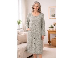 Nachthemd - Slaapkleed - Blauw/Rood/Zwart - sluiting vooraan - 2 Zijzakken - Maat M -Comfortabel en Duurzaam: Het Ideale Slaapkleed voor gebruik in Ziekenhuizen en Zorginstellingen