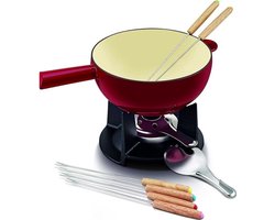 RONN® Kaasfondue Set - Fondue Set - Fondue - Rood - 16cm x 16cm x 15cm