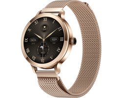 Evy24 Smartwatch Dames 38mm - Horloge Dames - AMOLED - Sporthorloge - Stappenteller - Saturatiemeter - Geschikt voor iPhone & Android - Brons