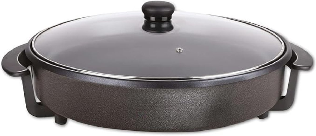 RONN® Partypan -Airfryer -Hapjespan - makkelijke schoon te maken - Diameter 32 cm - Zwart - 17cm x 40cm x 41cm