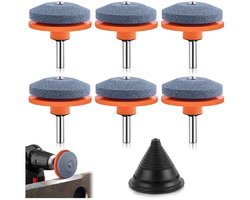 TuseRxln Blade Slijper - Grasmaaier Slijper - Voor Alle Tuugereedschap - 6 Stuks - Voor Grasmaaier Messen Rood