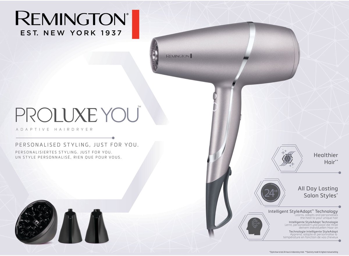 Remington PROluxe You Adaptive Hairdryer fohn AC9800