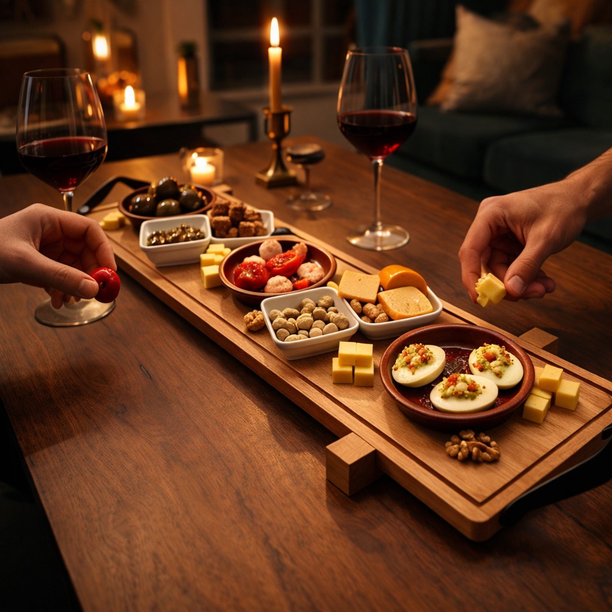 Industrial Living Borrelplank – Tapasplank - Serveerplank- Rechthoek - Hout — cadeau in Kookcadeaus - foto 6