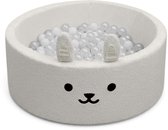 Liefjes & Co Fluffy Konijn Wit Ballenbak Met 200 Ballen – Baby & Kinder Ballenbad – Zacht Foam – Speelgoed