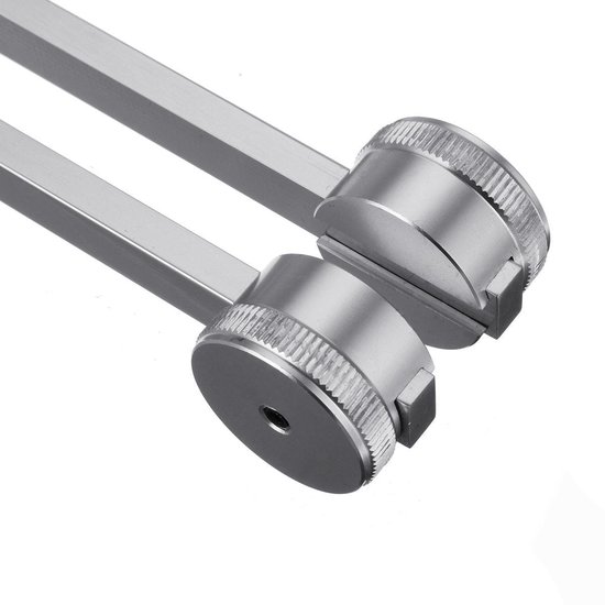 Stemvork mid Ohm 128 Hz - Chakra balanceren / activeren - Diapason - Tuning fork - Inclusief stoothoutje en zakje - Klanktherapie / meditatie / yoga / ontspanning - Metaal - Zilver - Jonyx van Merkloos — afbeelding 4