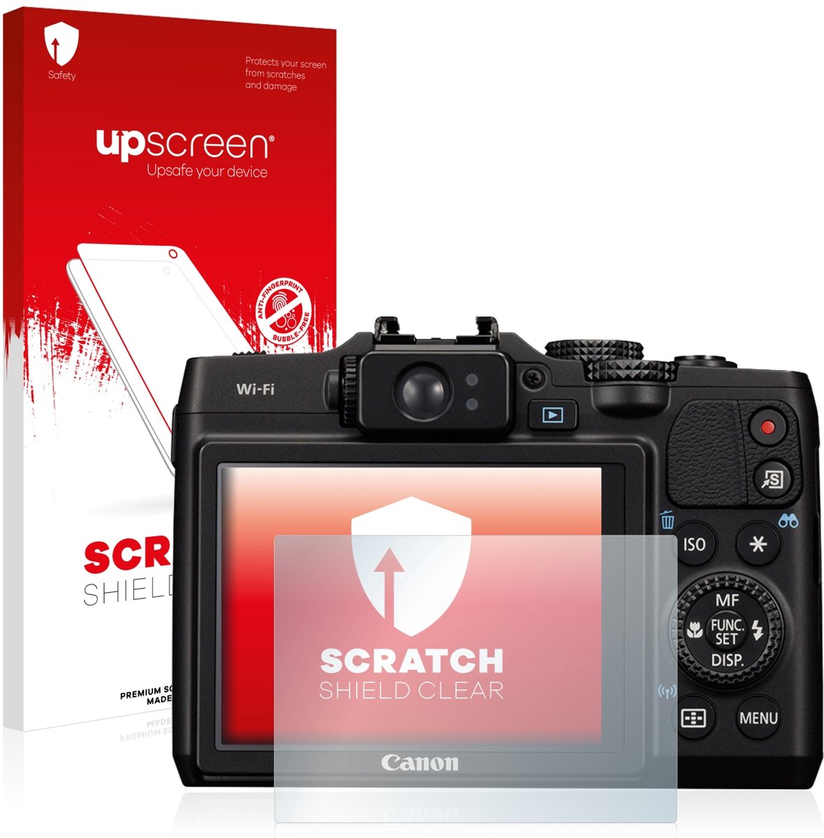 upscreen - Screenprotector voor Canon PowerShot G16 - Folie Beschermfolie transparant