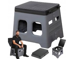 Autotoilet - Noodtoilet - Opvouwbaar Draagbaar buitentoilet - Camping toilet - Grijs PP 4cm Inklapbaar & 70kg Draagvermogen - Voor Kamperen & Reizen